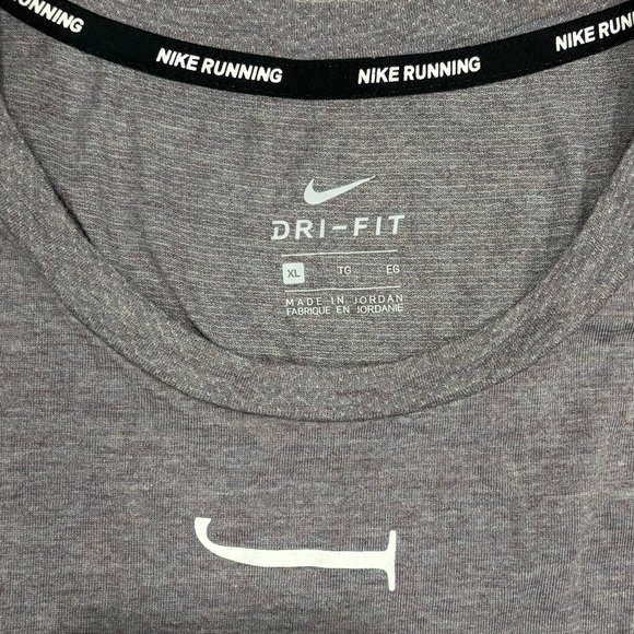 Nike Miler Just Do It Tank Gray Purple Racerback Sleeveless 928659-100 - Picture 3 of 9